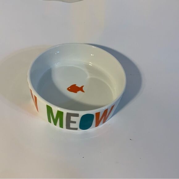 Fringe Studio Ceramic Cat Bowl Dish 5" Water Food A2 - Picture 2 of 3